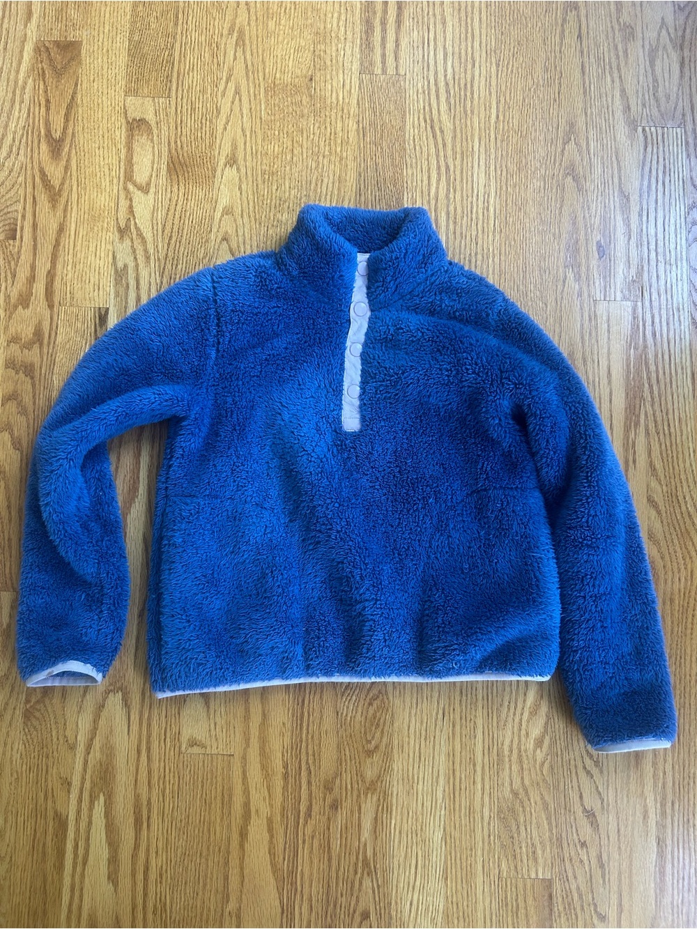 Crewcuts Plush Funnel Neck Pullover - Royal Blue